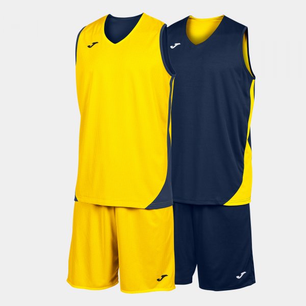 Košarkarski komplet KANSAS TWO-PIECE SET mornarsko modra rumena