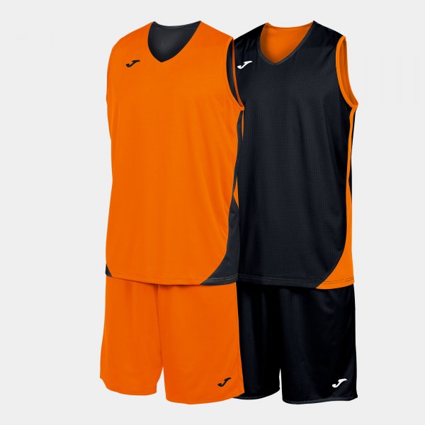 Košarkarski komplet KANSAS TWO-PIECE SET oranžno črna