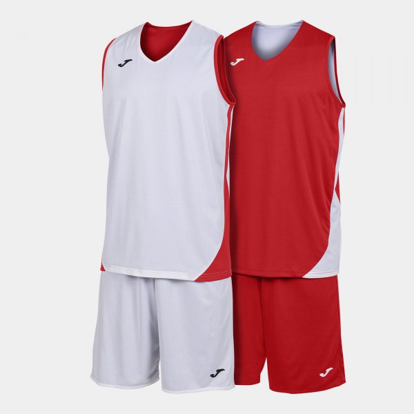 Košarkarski komplet KANSAS TWO-PIECE SET rdeča bela