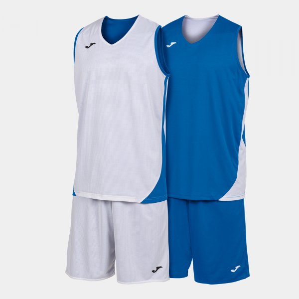 Košarkarski komplet KANSAS TWO-PIECE SET zelenomodra bela