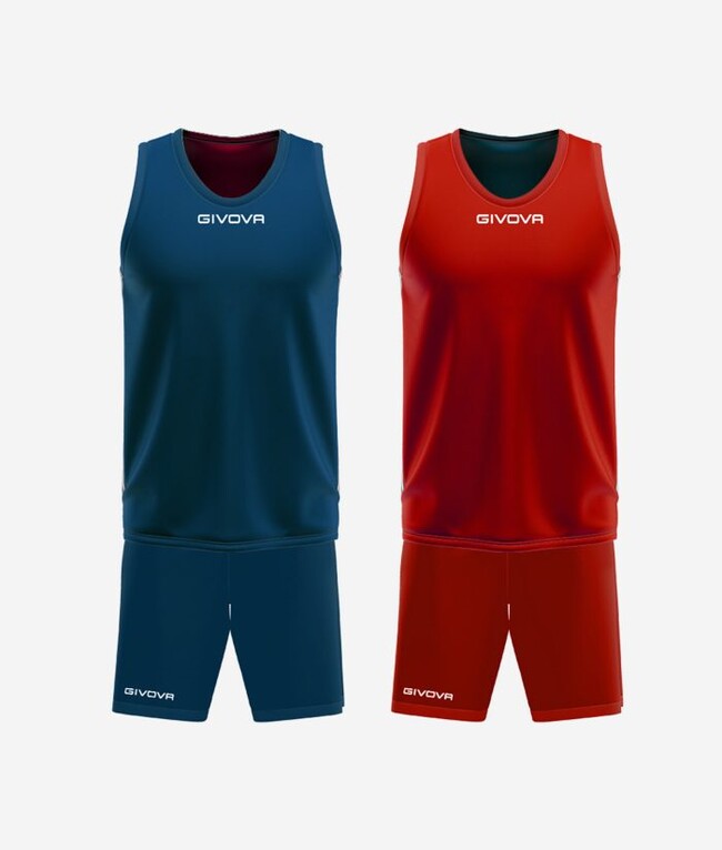 KIT DOUBLE IN MESH BLU/ROSSO