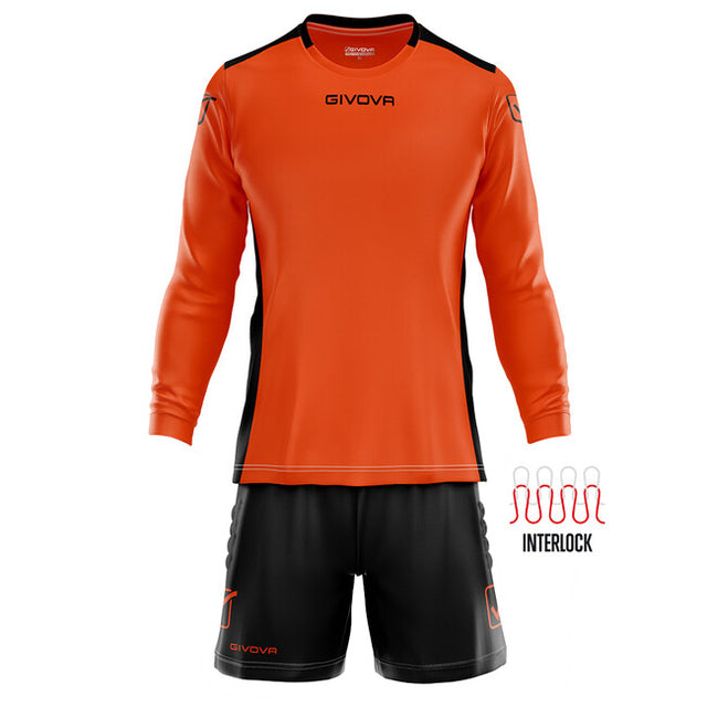 Vratarski dres KIT PORTIERE HYGUANA fluo oranžna-črna