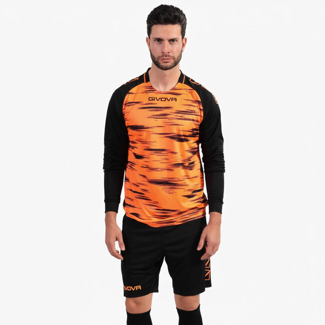 Vratarski dres KIT PORTIERE DIFESA fluo oranžna-črna