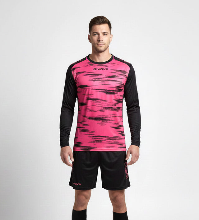 Vratarski dres KIT PORTIERE DIFESA živo rožnata-črna