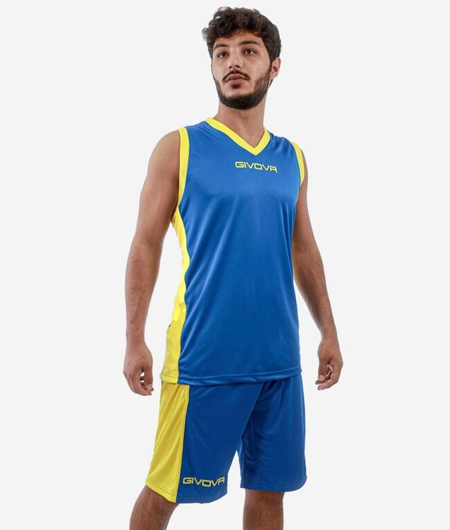 Košarkarski komplet KIT POWER sinje modra-rumena