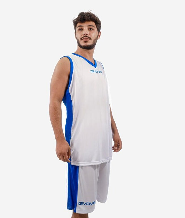 Košarkarski komplet KIT POWER bela-azurno modra