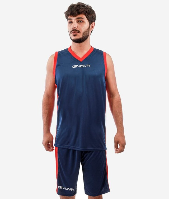 Košarkarski komplet KIT POWER modra-rdeča