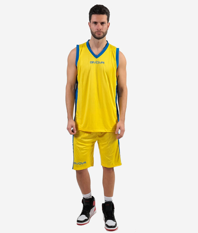 Košarkarski komplet KIT POWER rumena-cian modra