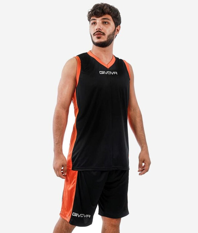 Košarkarski komplet KIT POWER črna-oranžna