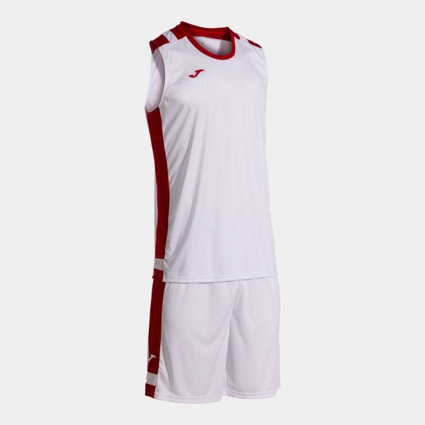 Košarkarski komplet LIDER BASKET SET bela rdeče