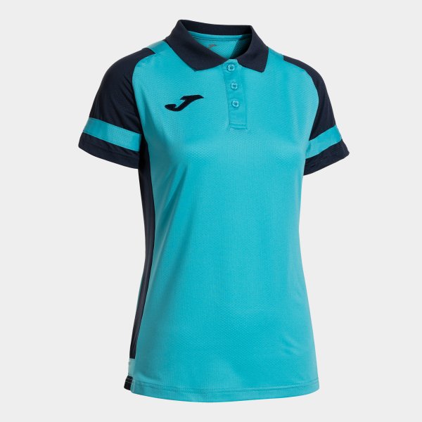 PHOENIX III SHORT SLEEVE POLO FLUOR TURQUOISE NAVY BLUE FLUOR TURQUOISE