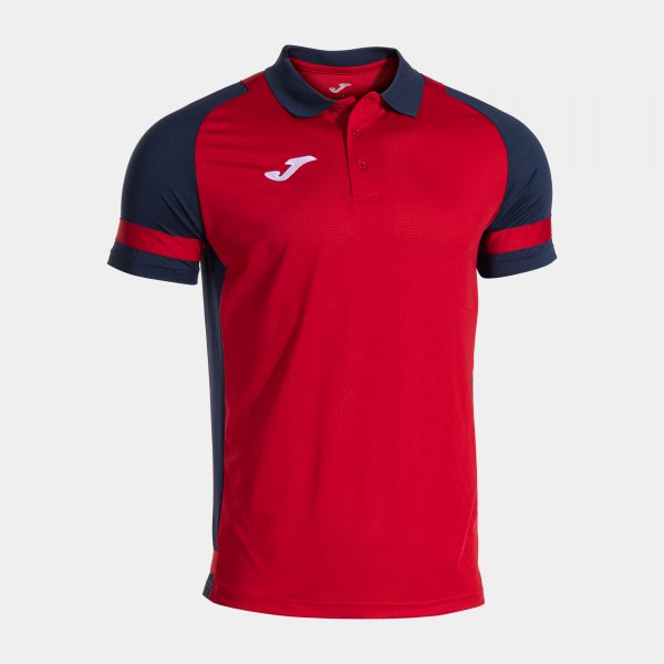 Polo majica LIDER SHORT SLEEVE POLO rdeča mornarsko modra