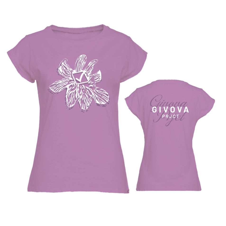 Ženske majica T-SHIRT LADY FLORAL vijolična