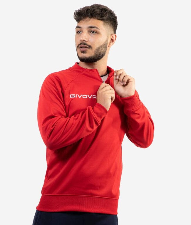 MAGLIA POLARFLEECE TECNICA (HALF ZIP) 500 ROSSO