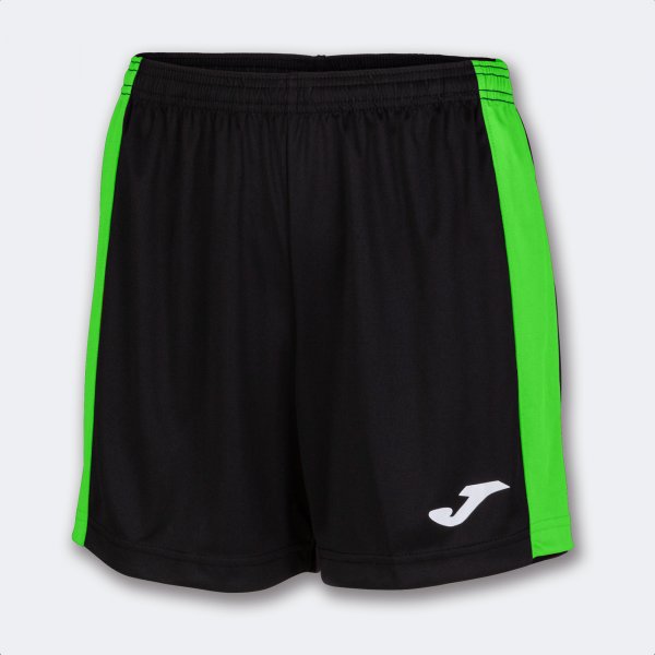 Ženske nogometne kratke hlače MAXI SHORT črno fluo zelena