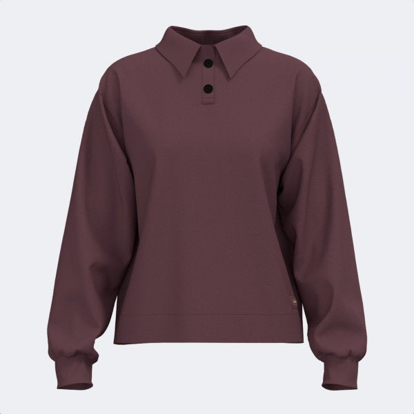 Ženske polo majica MIMETIC LONG SLEEVE POLO vijolična