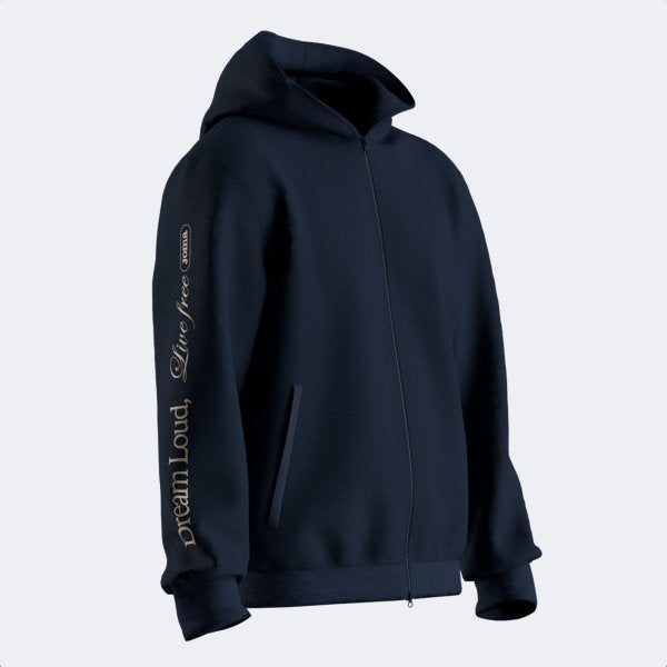 Zgornji del MIMETIC ZIP-UP HOODIE mornarsko modra