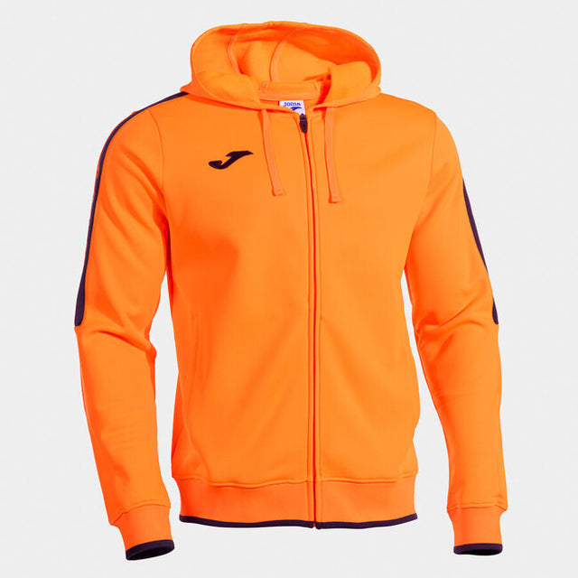 Zgornji del s kapuco OLIMPIADA ZIP-UP HOODIE oranžno črna