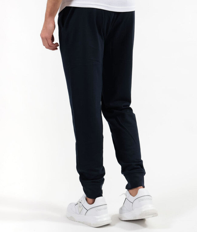 PANTA COTONE KING LOGO SMALL BLU
