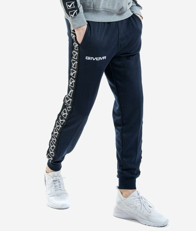 Spodnji del PANTALONE TERRY BAND modra