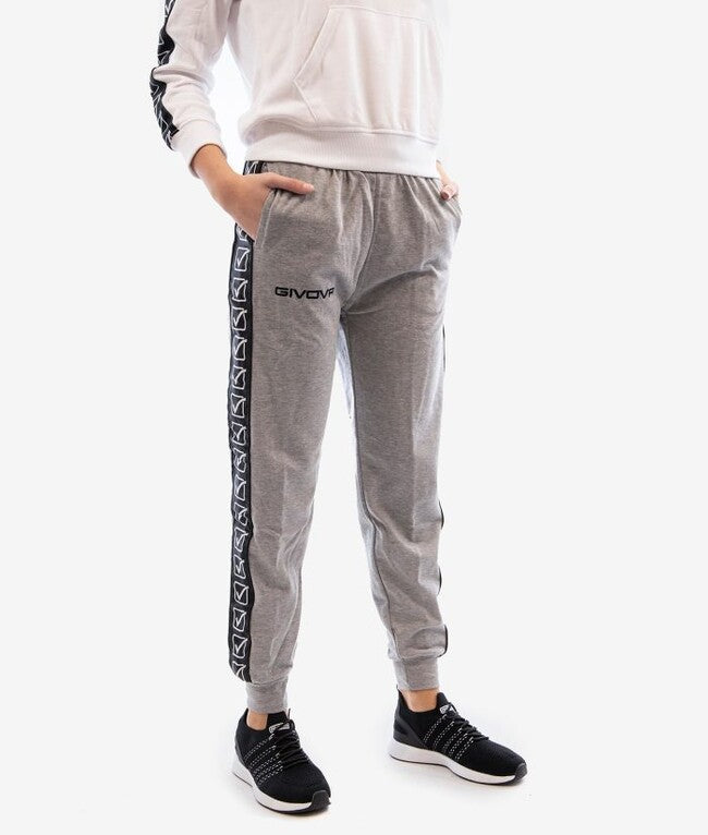 PANTALONE TERRY BAND GRIGIO MELANGE CHIARO