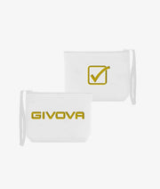 POCHETTE NEOPRENE 19*15*6 BIANCO/ORO