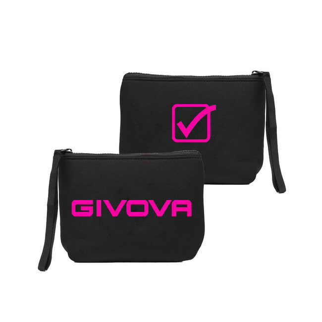 POCHETTE NEOPRENE 19*15*6 NERO/FUXIA FLUO