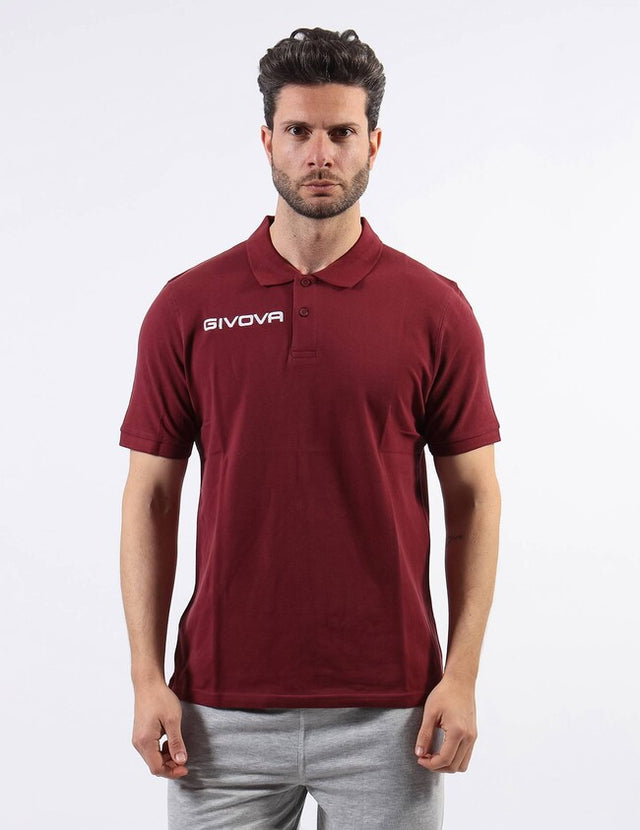Polo majica POLO COTONE PIQUET SUMMER granatno rdeča - temno rdeča