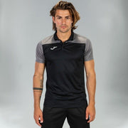 COMBI POLO SHIRT BLACK-GREY S/S BLACK-GREY