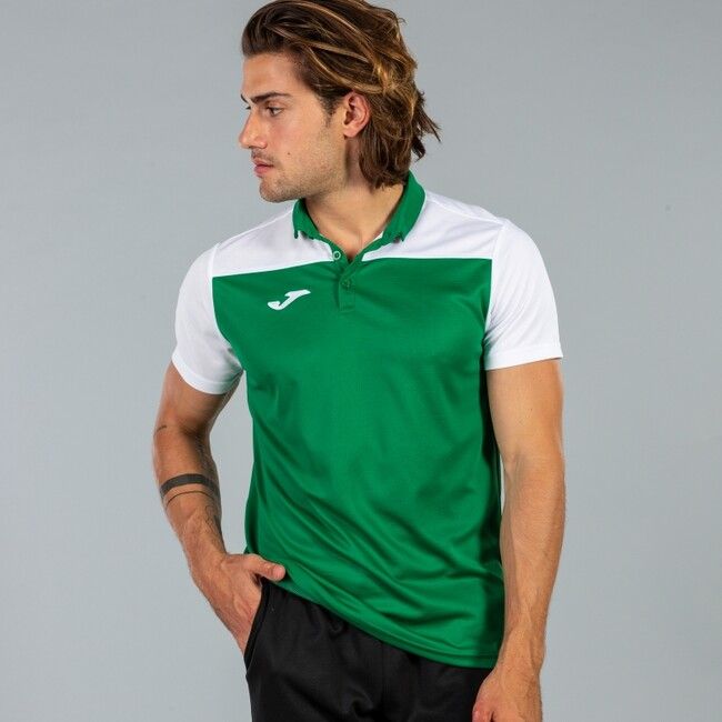 COMBI POLO SHIRT GREEN-WHITE S/S GREEN-WHITE