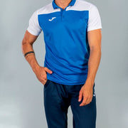 COMBI POLO SHIRT ROYAL-WHITE S/S ROYAL-WHITE