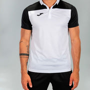 COMBI POLO SHIRT WHITE-BLACK S/S WHITE-BLACK