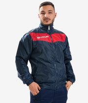 RAIN SCUDO CON MESH BLU/ROSSO