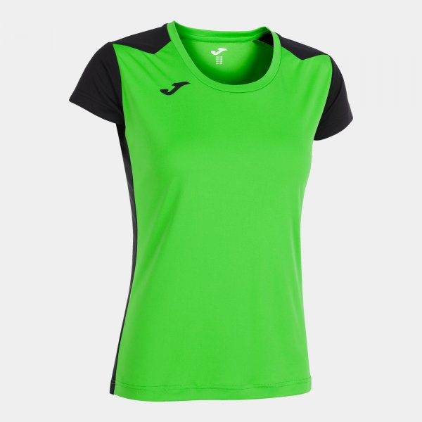 Ženske tekaška majica RECORD II SHORT SLEEVE T-SHIRT fluo zelena črna