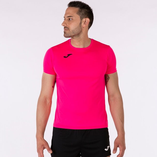 Tekaška majica RECORD II SHORT SLEEVE T-SHIRT fluo roza