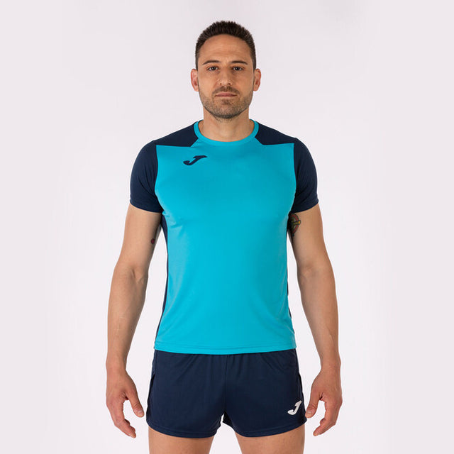 Tekaška majica T-SHIRT RECORD II SHORT SLEEVE fluo turkizna