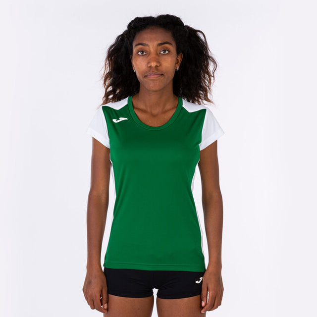 Ženske tekaška majica RECORD II SHORT SLEEVE T-SHIRT zelena črna
