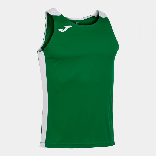 Tekaška majica brez rokavov RECORD II TANK TOP zelena črna