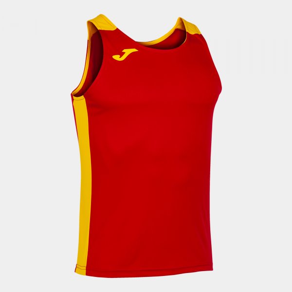 Tekaška majica brez rokavov RECORD II TANK TOP rdeča rumena