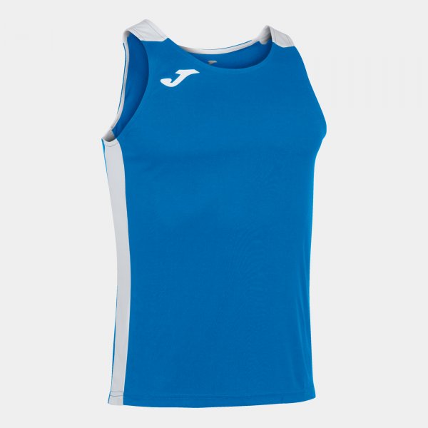 Tekaška majica brez rokavov RECORD II TANK TOP zelenomodra bela