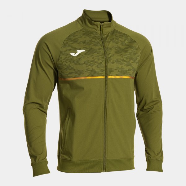 Zgornji del z zadrgo RECORD III FULL ZIP SWEATSHIRT kaki