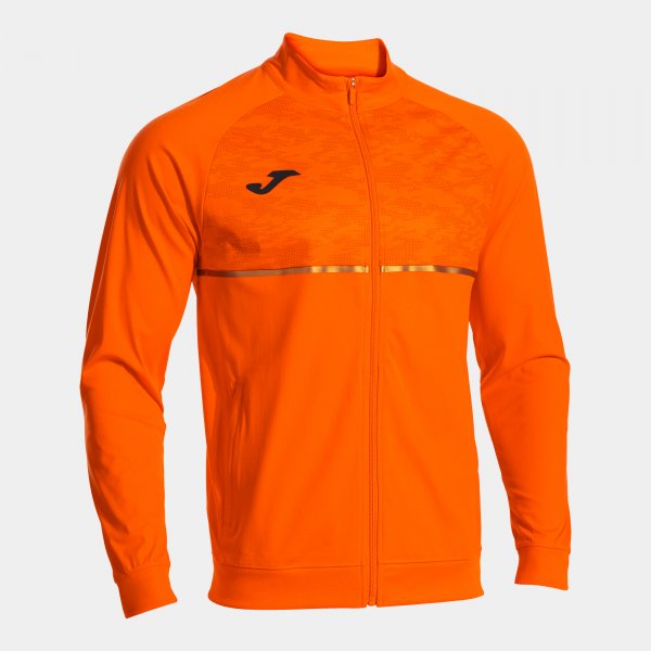 Zgornji del z zadrgo RECORD III FULL ZIP SWEATSHIRT oranžna