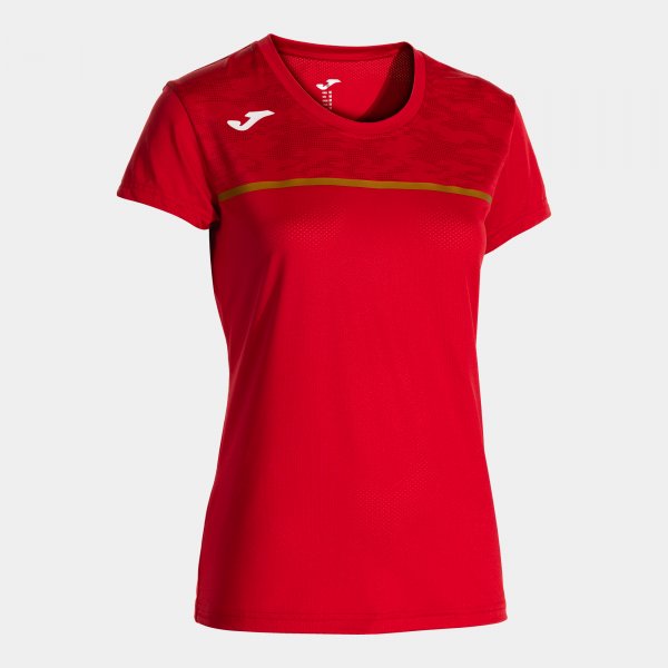 Ženske tekaška majica RECORD III SHORT SLEEVE T-SHIRT rdeča
