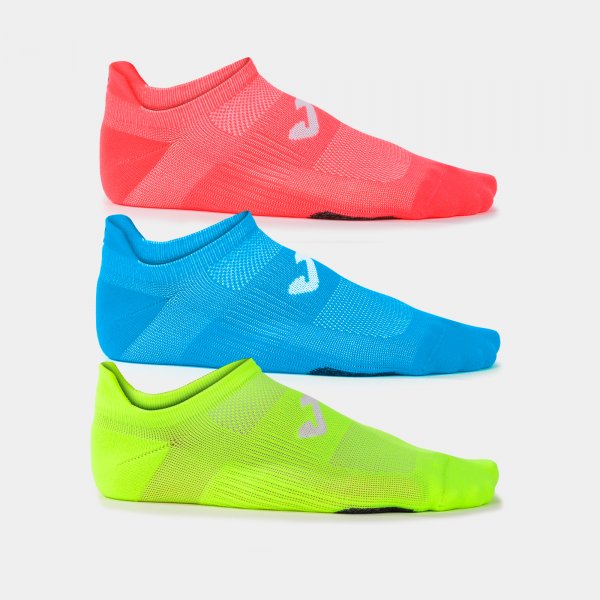 Tekaške nogavice RUNNING NIGHT SOCKS fluorescentno koralna rdeča