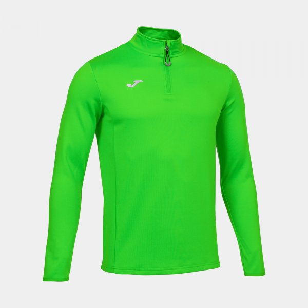 SWEATSHIRT RUNNING NIGHT GREEN FLUORESCENT FLUOR GREEN