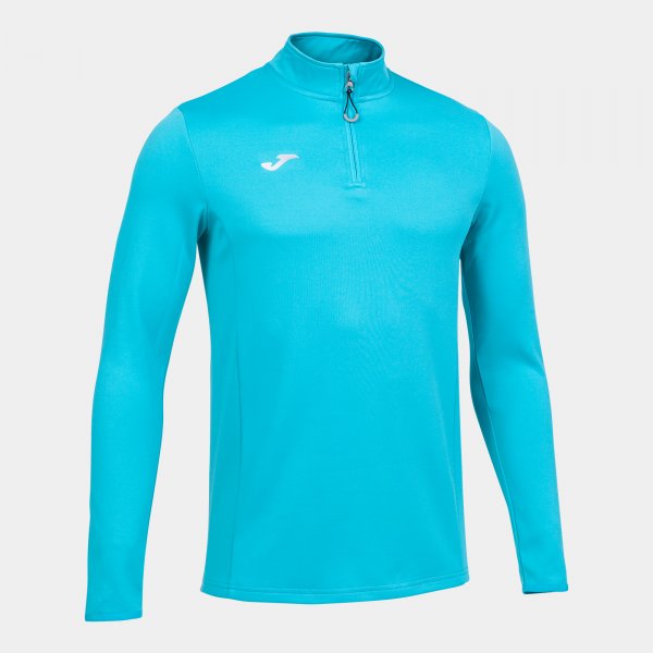 Tekaški zgornji del SWEATSHIRT RUNNING NIGHT fluo turkizna