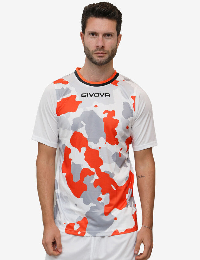 SHIRT ARMY INTERLOCK BIANCO/ARANCIO