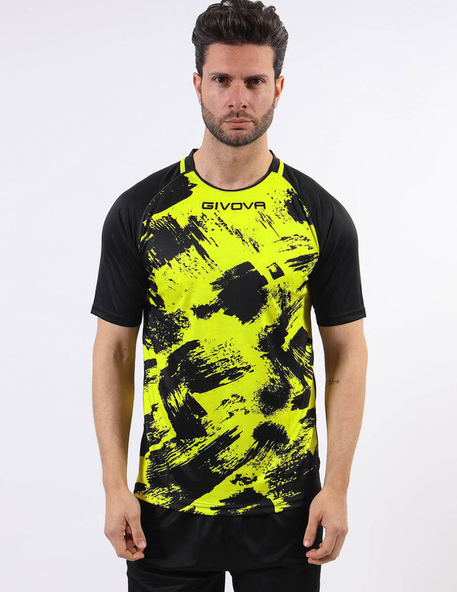 Dres SHIRT ART M/C fluo rumena-črna