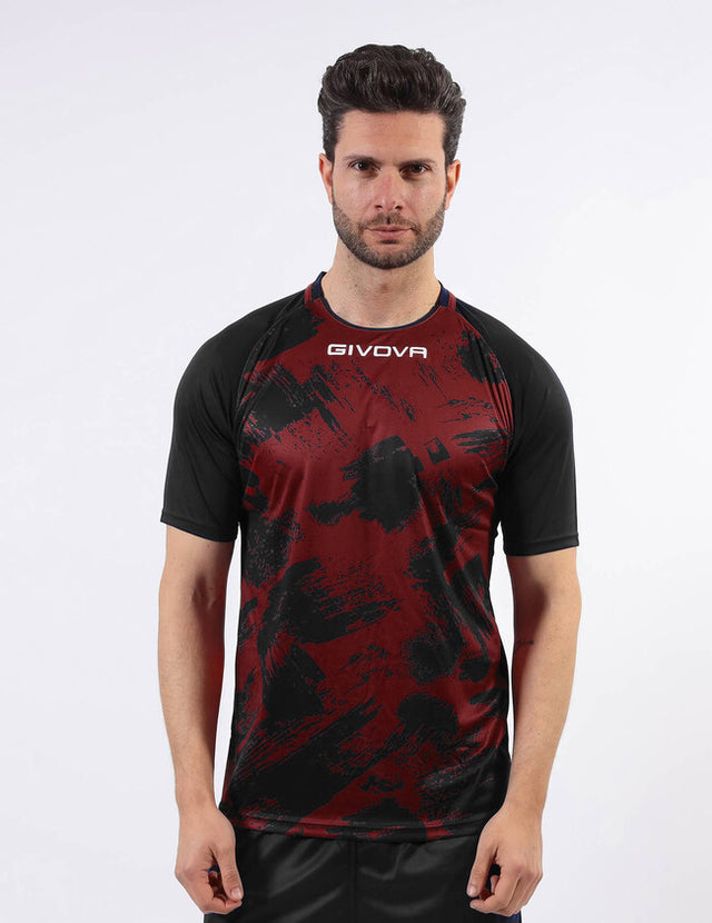 Dres SHIRT ART M/C granatno rdeča-črna