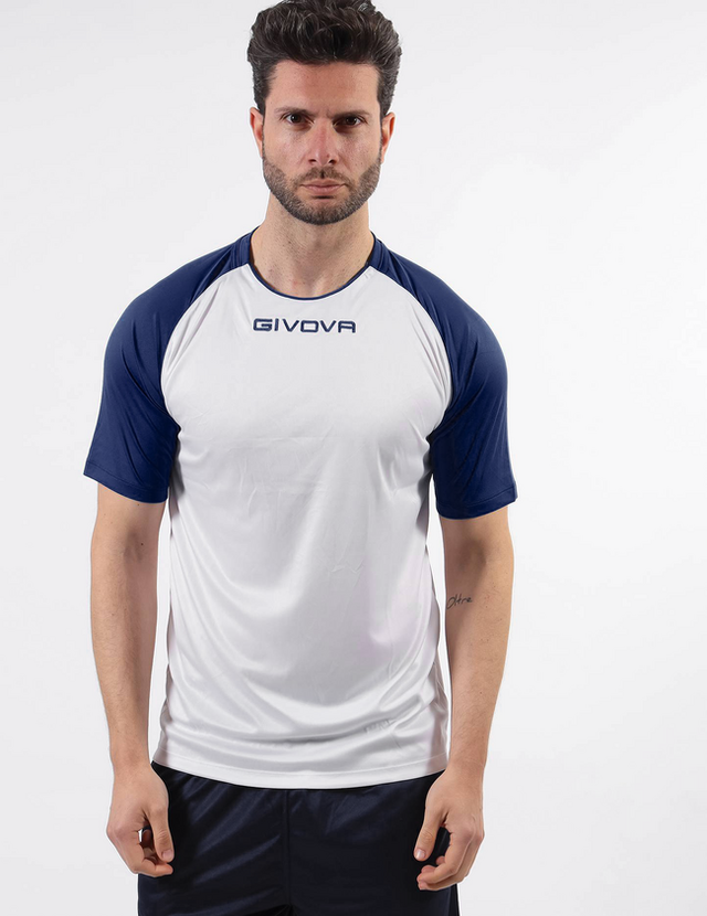 Dres SHIRT CAPO bela-modra
